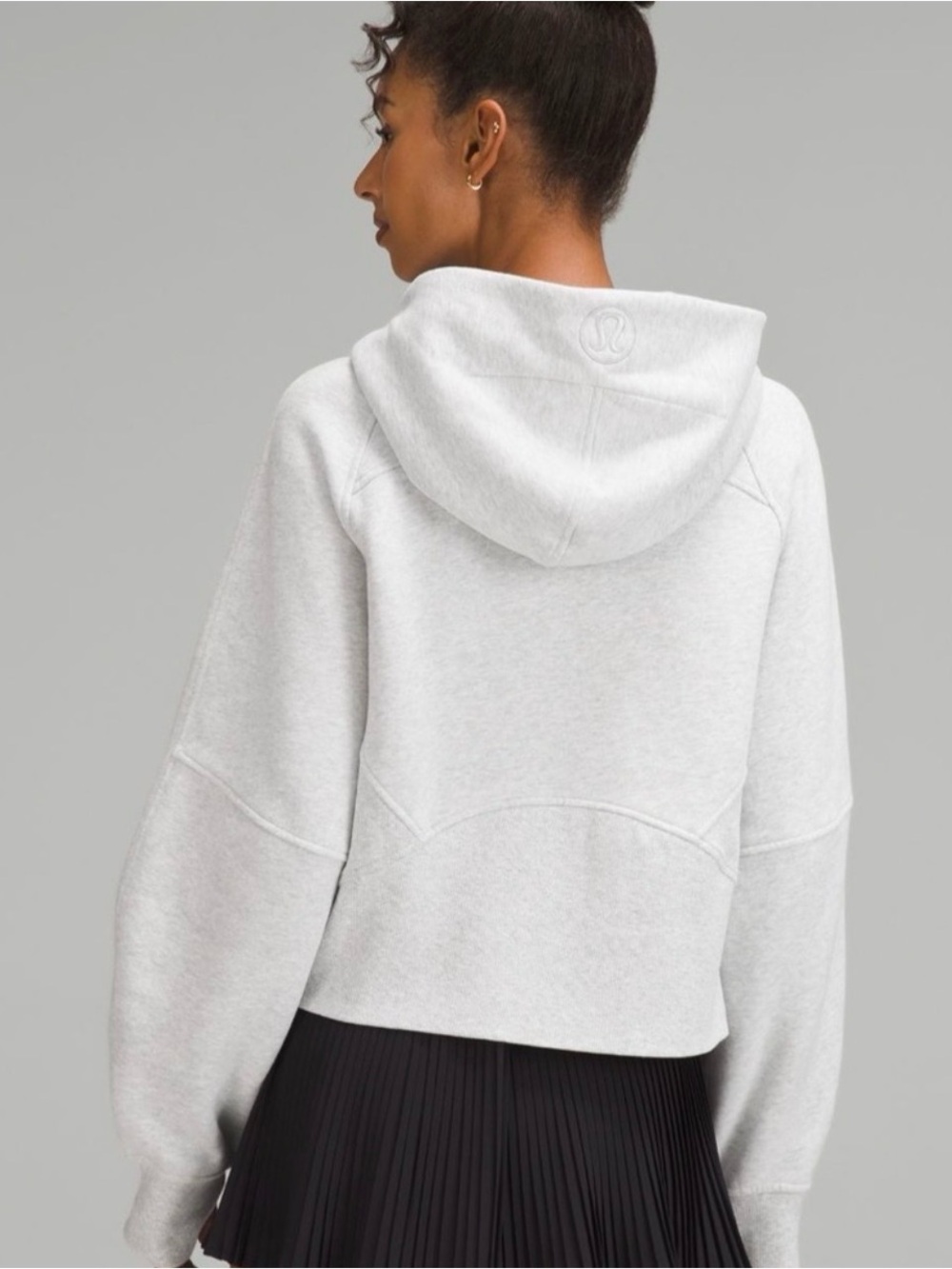 lululemon athletica Oversized Full-Zip Scuba in Heathered Core Ultra Light Gray - Picture 2 of 6